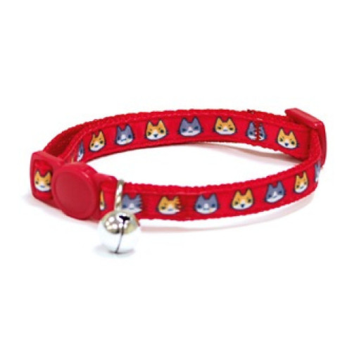 COLLIER CHAT CROCI CATMANIA ROUGE