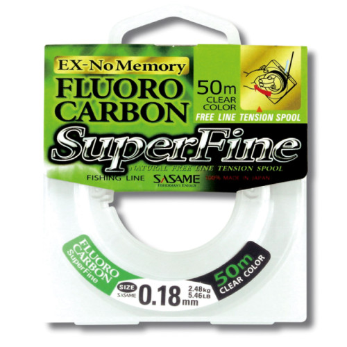 FIL FLUORO CARBON SUPERFINE 50 MT Diamètre 0.18mm