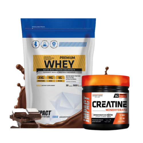 PACK CRÉATINE MONOHYDRATE 270 GR PREMIUM WHEY FORMAT ECO 1.8 KG