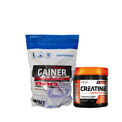 PACK CRÉATINE MONOHYDRATE 270 GR ESSENTIAL GAINER 1KG