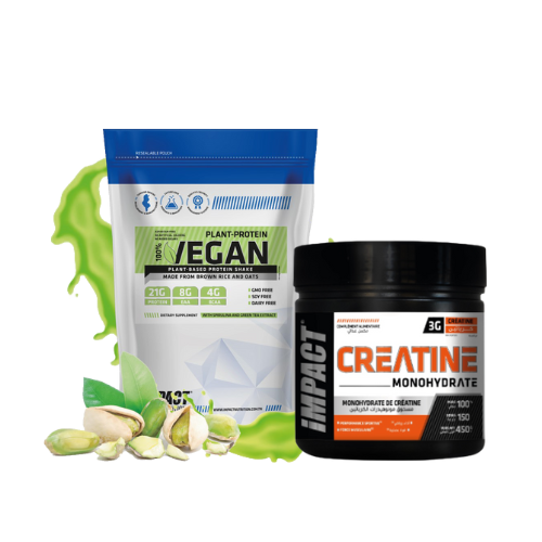 PACK CRÉATINE MONOHYDRATE 450 GR PLANT-PROTEIN 100% VEGAN 900 GR